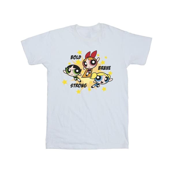 The Powerpuff Girls Girls Bold Brave Strong Cotton T-Shirt