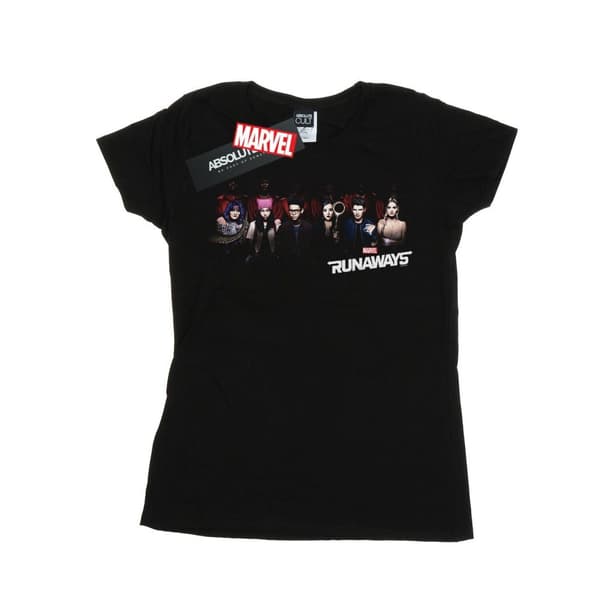 Marvel Womens/Ladies Runaways Lineup Cotton T-Shirt Black S