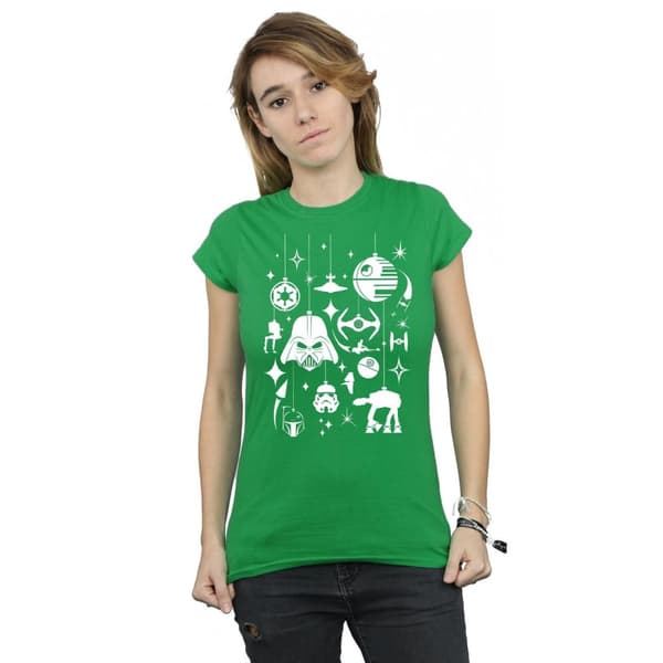 Star Wars Womens/Ladies Christmas Decorations Cotton T-Shirt