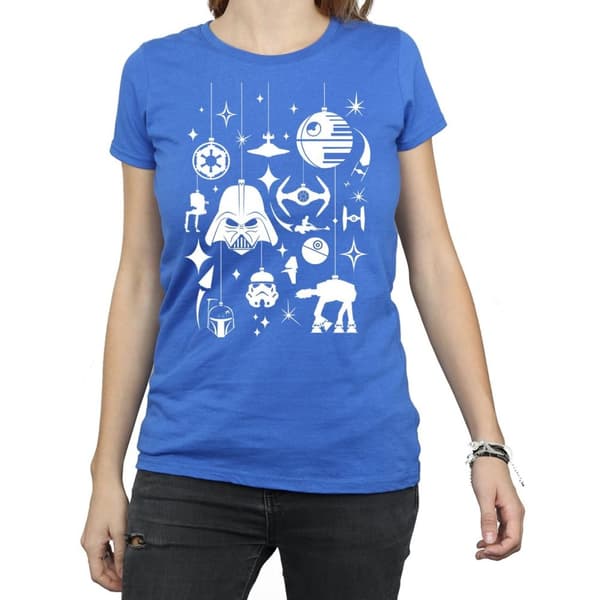 Star Wars Womens/Ladies Christmas Decorations Cotton T-Shirt