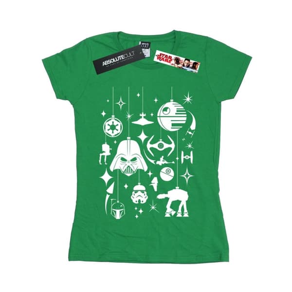Star Wars T-shirt i bomull med juldekorationer - dam/dam