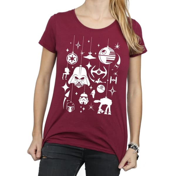 Star Wars Womens/Ladies Christmas Decorations Cotton T-Shirt