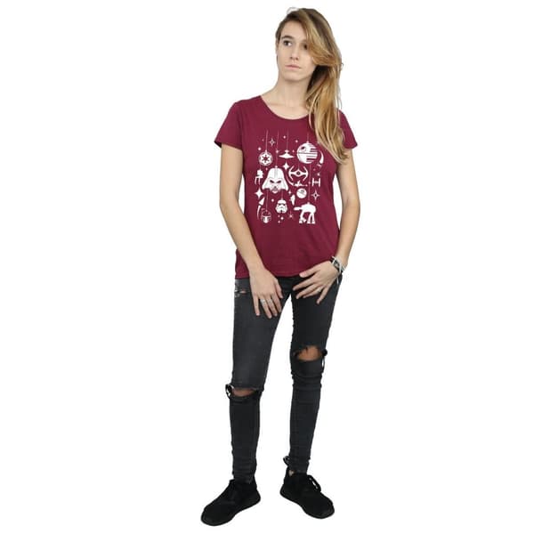 Star Wars Womens/Ladies Christmas Decorations Cotton T-Shirt