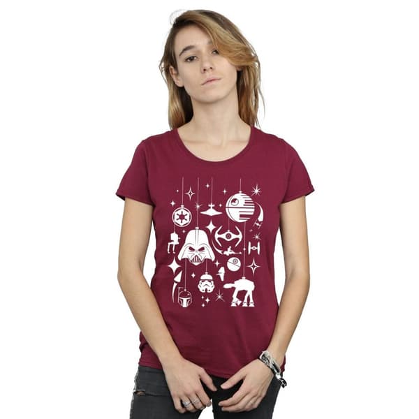 Star Wars Womens/Ladies Christmas Decorations Cotton T-Shirt