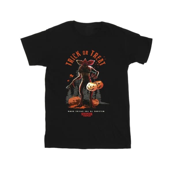 Netflix Stranger Things Trick Or Treat Demagorgon bomulls-T-shirt för flickor
