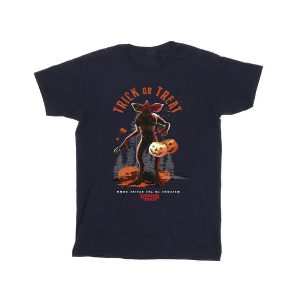 Netflix Stranger Things Trick Or Treat Demagorgon bomulls-T-shirt för flickor