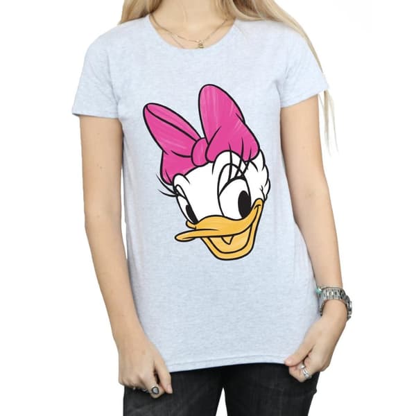 Disney Womens/Ladies Daisy Duck Head Painted Cotton T-Shirt