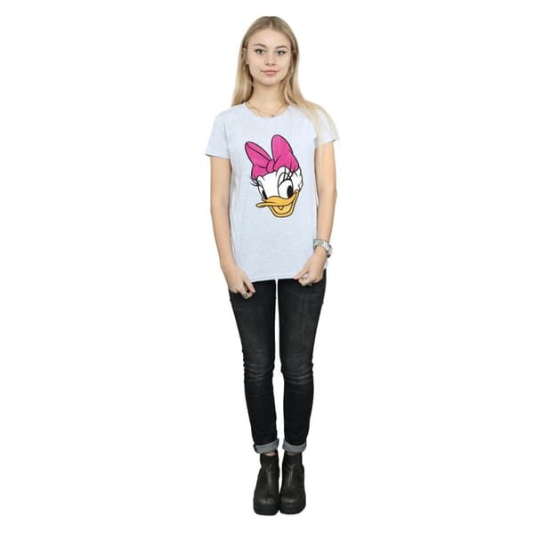 Disney Womens/Ladies Daisy Duck Head Painted Cotton T-Shirt