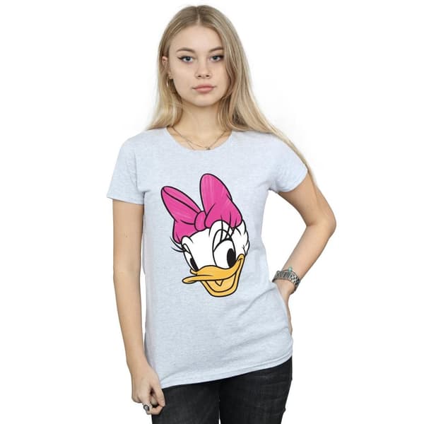 Disney Womens/Ladies Daisy Duck Head Painted Cotton T-Shirt