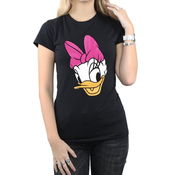 Disney Womens/Ladies Daisy Duck Head Painted Cotton T-Shirt