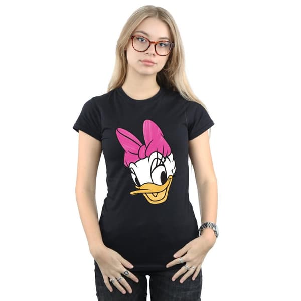 Disney Womens/Ladies Daisy Duck Head Painted Cotton T-Shirt