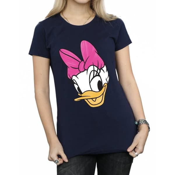 Disney Womens/Ladies Daisy Duck Head Painted Cotton T-Shirt