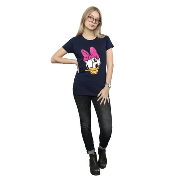 Disney Womens/Ladies Daisy Duck Head Painted Cotton T-Shirt