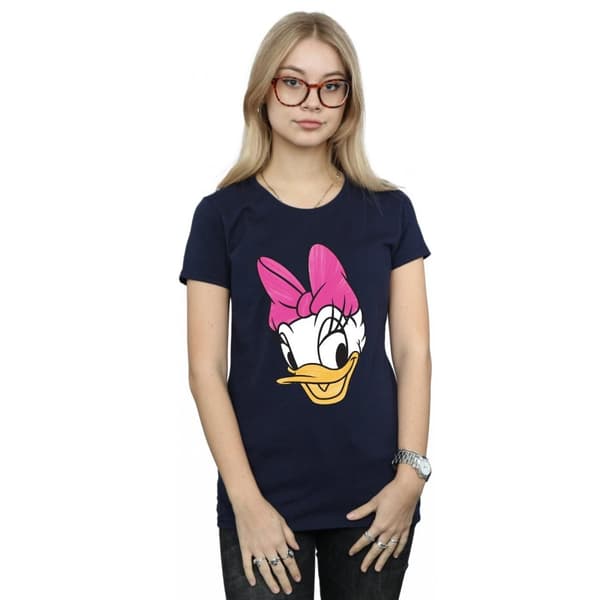 Disney Womens/Ladies Daisy Duck Head Painted Cotton T-Shirt