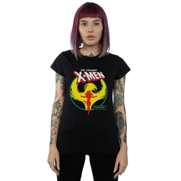 Marvel Dam/Tjej X-Men Phoenix Circle T-shirt i bomull