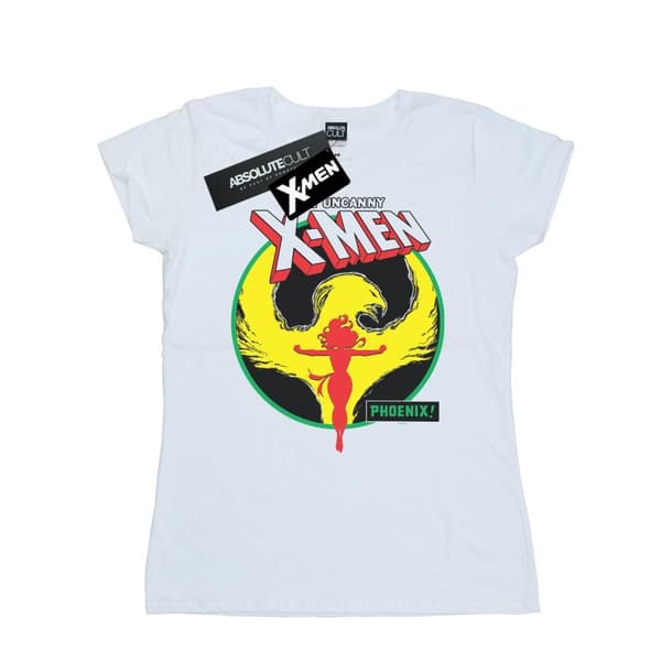 Marvel Womens/Ladies X-Men Phoenix Circle Cotton T-Shirt White XXL