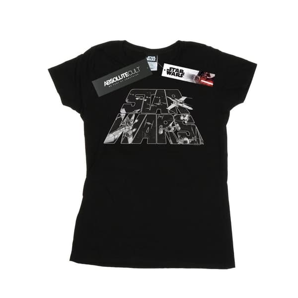 Star Wars Dam/dam Logo Space Sketch - T-shirt i bomull