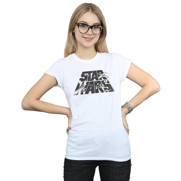 Star Wars Dam/dam Logo Space Sketch - T-shirt i bomull