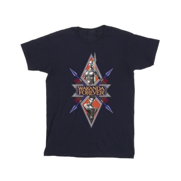 Marvel Wakanda Forever Tribal Spear - T-shirt med bröstkorg för pojkar