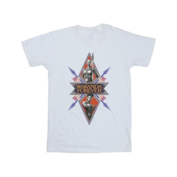 Marvel Boys Wakanda Forever Tribal Spear Chest T-Shirt