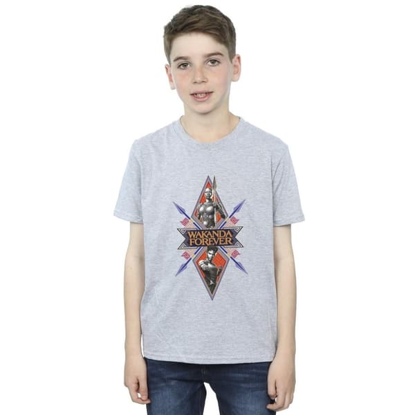 Marvel Wakanda Forever Tribal Spear - T-shirt med bröstkorg för pojkar