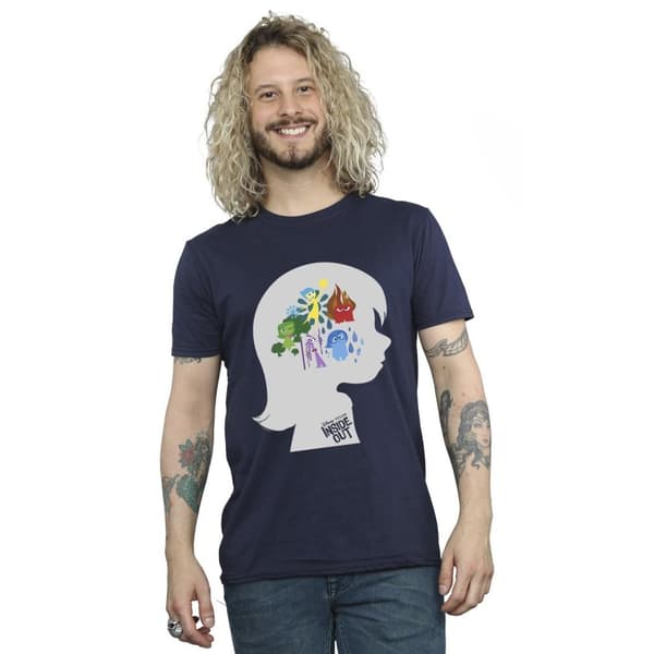Disney Mens Inside Out Head Silhouette T-Shirt