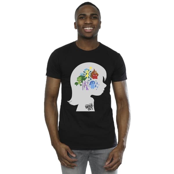 Disney Mens Inside Out Head Silhouette T-Shirt