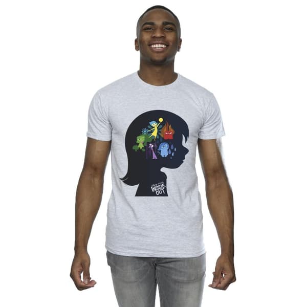 Disney Mens Inside Out Head Silhouette T-Shirt