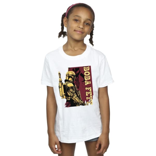 Star Wars The Book Of Boba Fett Western Style T-shirt i bomull för flickor