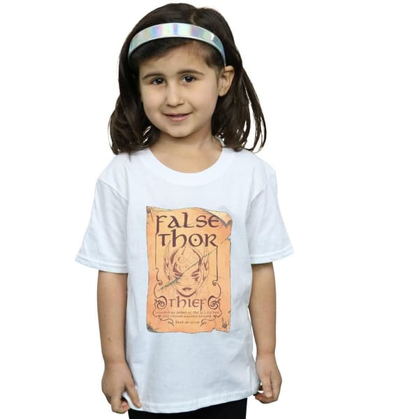 Marvel Girls The Mighty Thor False Thor Poster Cotton T-Shirt