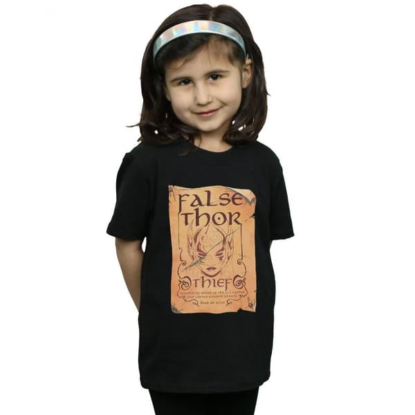 Marvel Girls The Mighty Thor False Thor Poster Cotton T-Shirt