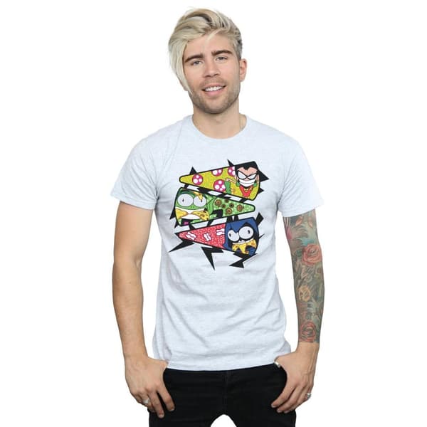 DC Comics Mens Teen Titans Go Pizza Slice T-Shirt