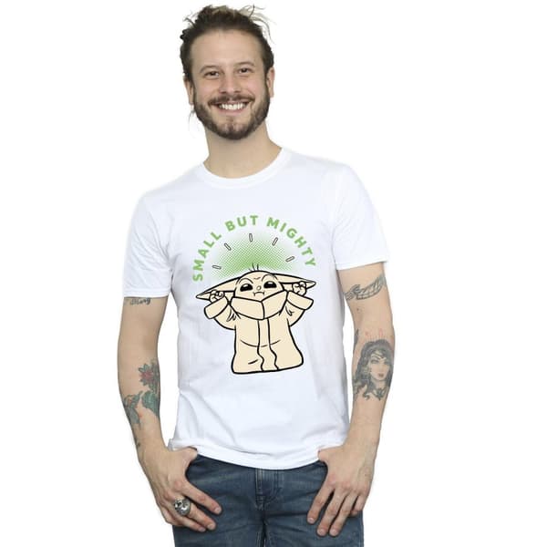 Star Wars Mens The Mandalorian Small But Mighty Grogu T-Shirt