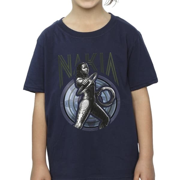 Marvel Wakanda Forever Nakia Shield T-shirt i bomull för flickor