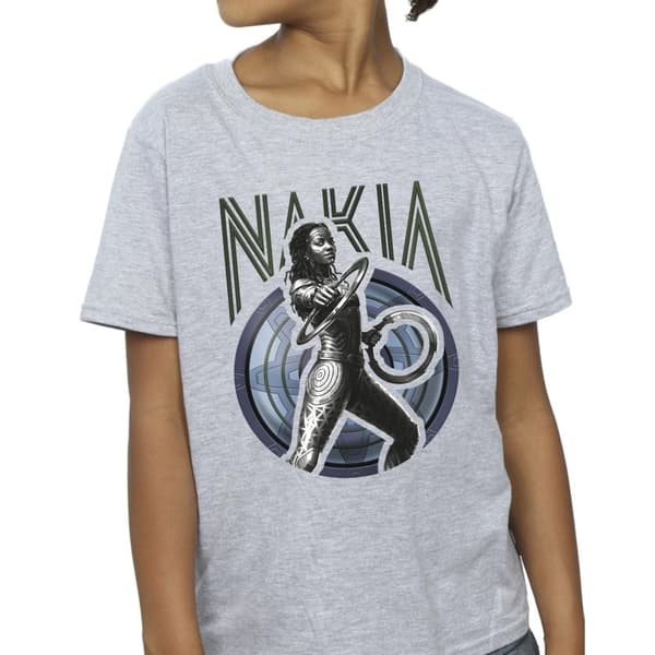 Marvel Wakanda Forever Nakia Shield T-shirt i bomull för flickor