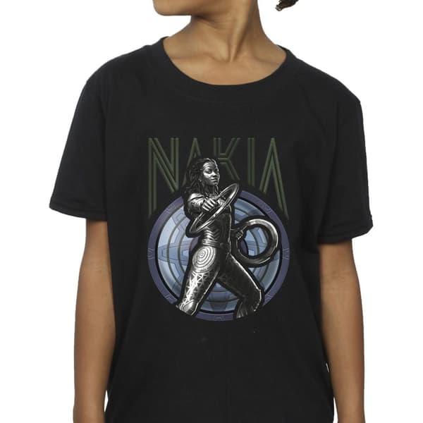 Marvel Wakanda Forever Nakia Shield T-shirt i bomull för flickor