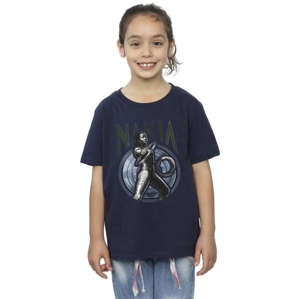 Marvel Wakanda Forever Nakia Shield T-shirt i bomull för flickor