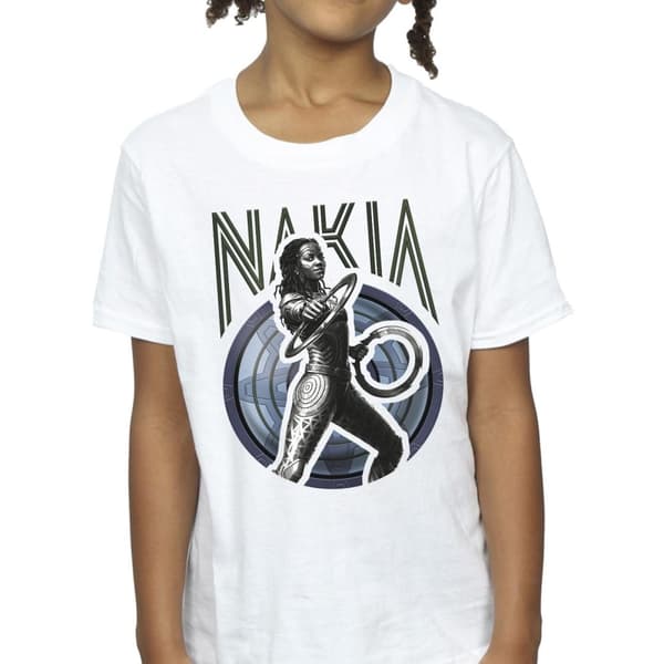 Marvel Wakanda Forever Nakia Shield T-shirt i bomull för flickor
