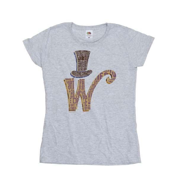Willy Wonka Womens/Ladies W Logo Hat Cotton T-Shirt