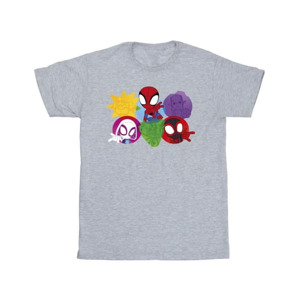 Marvel Girls Spidey And His Amazing Friends Faces Cotton T-Shirt