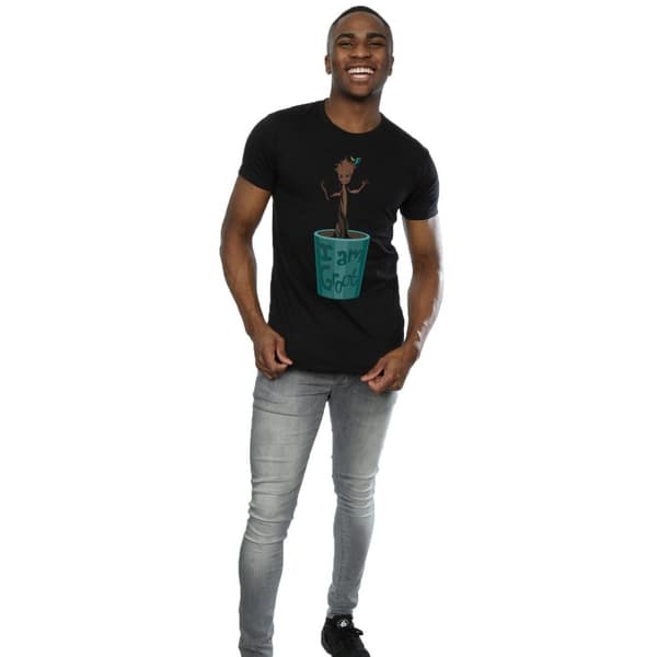 Marvel Guardians Of The Galaxy Baby Groot T-shirt med blomkruka för herrar