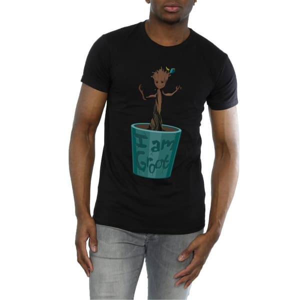 Marvel Guardians Of The Galaxy Baby Groot T-shirt med blomkruka för herrar