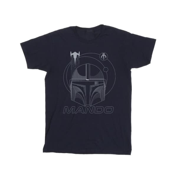 Star Wars Boys The Mandalorian Rings Helmet T-Shirt