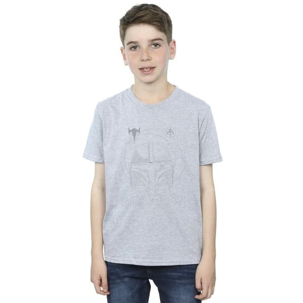 Star Wars Boys The Mandalorian Rings Helmet T-Shirt