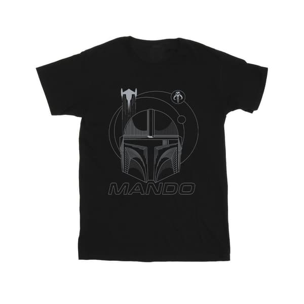 Star Wars Boys The Mandalorian Rings Helmet T-Shirt