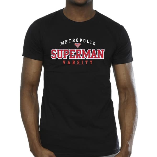 DC Comics Mens Superman Metropolis Varsity T-Shirt