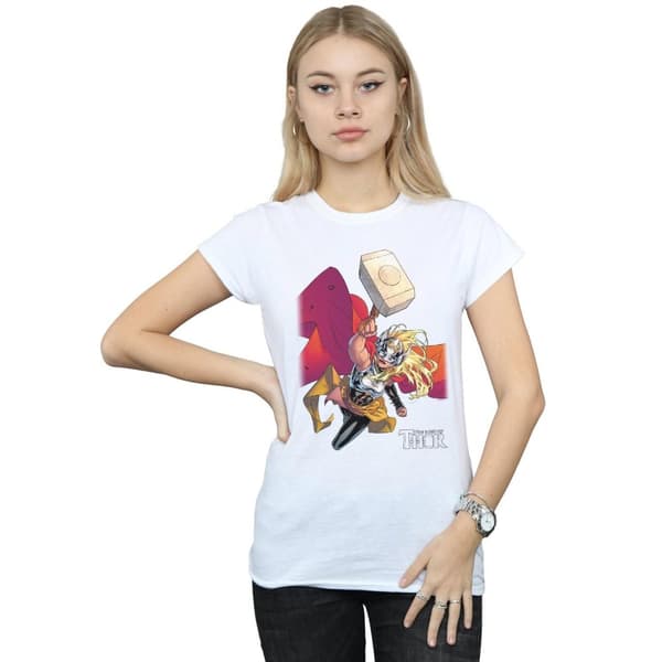 Marvel Womens/Ladies The Mighty Thor Mjolnir Cotton T-Shirt