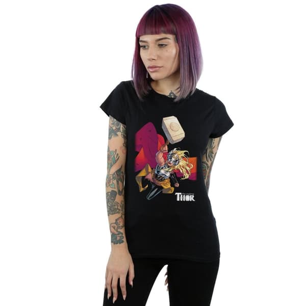 Marvel Womens/Ladies The Mighty Thor Mjolnir Cotton T-Shirt