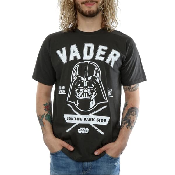 Star Wars Mens Darth Vader Collegiate T-Shirt