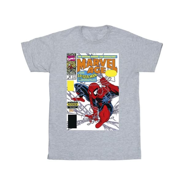 Marvel Mens Spider-Man Marvel Age Comic Cover T-Shirt